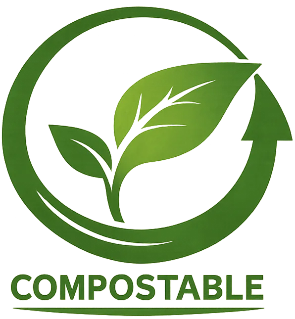 Compostable bagasse product mark